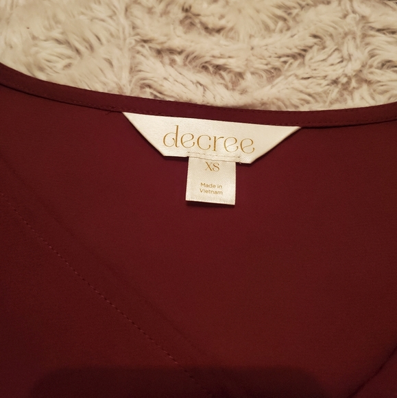 Decree Maroon Shift Dress - Picture 3 of 6